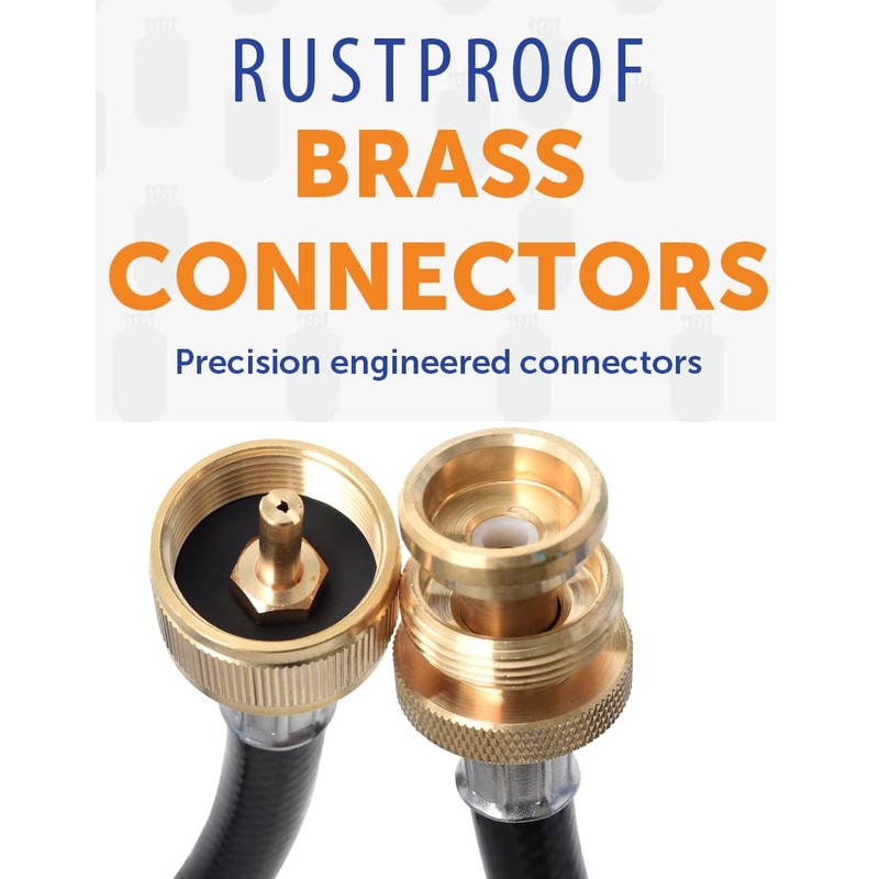 Flame King 8-Ft Propane Hose Adapter Extension to Connect Appliances