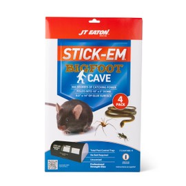 JT Eaton 188-4 Stick-Em Bigfoot Cave Glue Trap for Rodents, Snakes, and Other Pests (Case of 12)