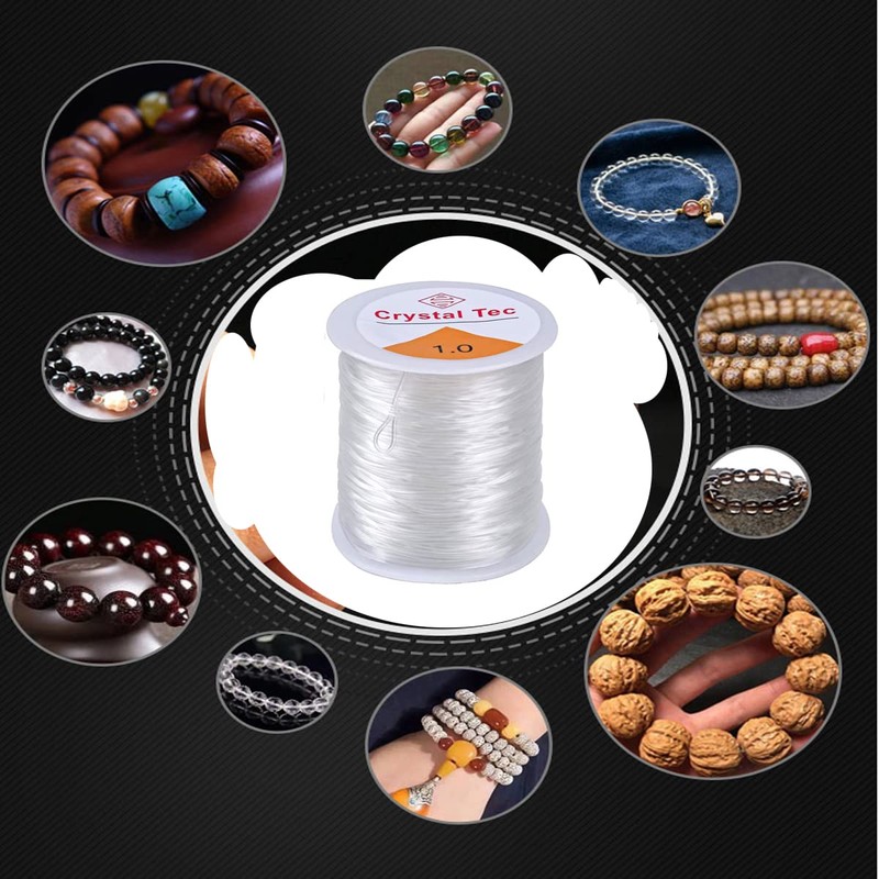 1mm Clear Elastic Stretch Thread for Bead Jewellery Crafts