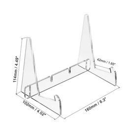 PATIKIL 114mm Height Acrylic Removable Desktop Book Display Holder for Reading, Clear