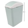 Vareone 15 L Plastic Slim Trash Bin with Swing Lid,