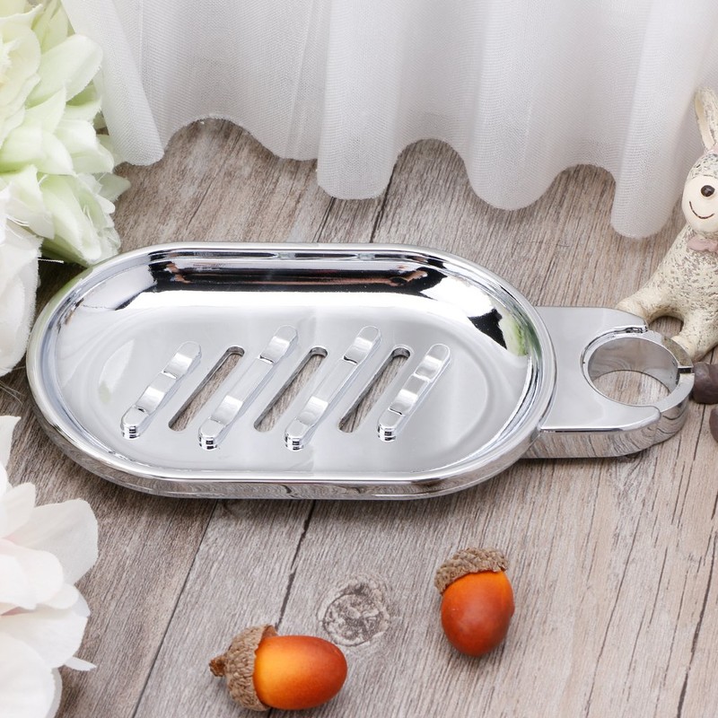 S-TROUBLE 22mm Plastic Shower Rail Soap Holder Soap Pallet Shower