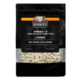 AW Omega 3 | 60 Omega 3 Capsules High Strength 1000mg Wild Fish Oil per Serving | Fish Oil Omega3 Capsules EPA 400mg & GHA 600mg | Non-GMO & Gluten Free | Made in The UK
