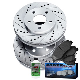 Power Sport Front Brakes and Rotors Kit |Front Brake Pads| Brake Rotors and Pads| Semi-Metallic Brake Pads and Rotors BLC1.40116.03