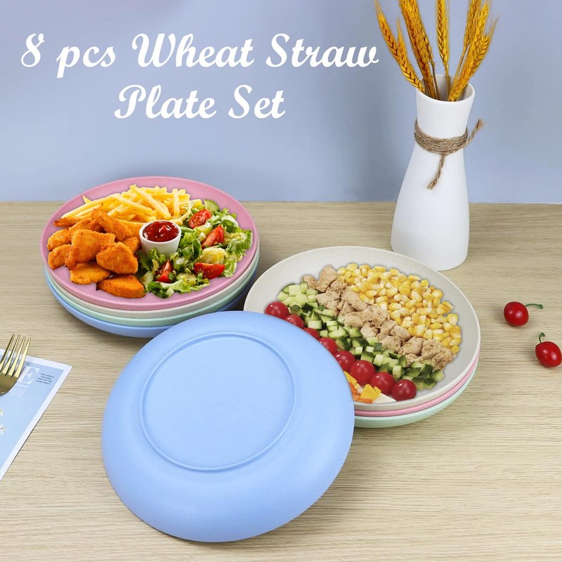 Homienly Deep Dinner Plates Set of 8 Alternative for Plastic