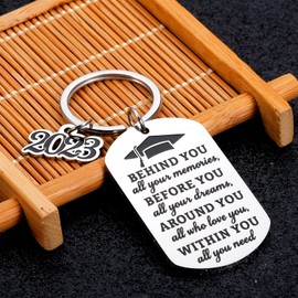 Inspirational Class of 2023 Graduation Gifts Grad Keychain for Senior 2023 Medical High School College Graduation Gift for Her Him Graduate Gifts for Nursing Students Boys Girls Women Men Son Daughter
