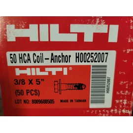 HILTI Coil Anchor H00252007 3/8 X 5" (50 pieces per box)