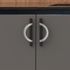 Alzassbg 6 Pack Matt Black and Nickel Cabinet Pulls, 3-3/4
