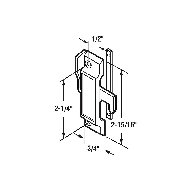 Prime-Line F 2594 Sash Lock, 5/8 In. Latch Projection, Fits