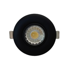 Goodlite G-19846 3 Inch Led Round Black Gimbal Luminaire, 8W 650 Lumens, Selectable Color 2700K, 3000K, 3500K, 4100K, 5000K