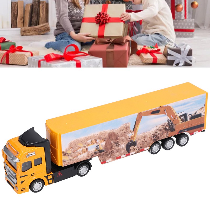 Container Truck Toy Alloy Simulation Mini Child Vehicle Model for
