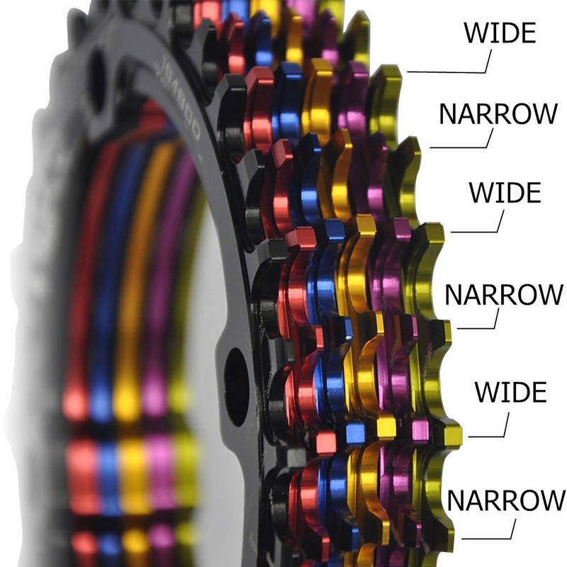 UPANBIKE Bike Chainring Bicycle Narrow Wide Chainring Oval Shape Single