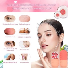 El Rodillo de Hielo Facial y Las Almohadillas Gua sha reducen la Hinchazón de la Cara y Los Ojos, y el Cepillo de Lavado Limpia las Impurezas Faciales