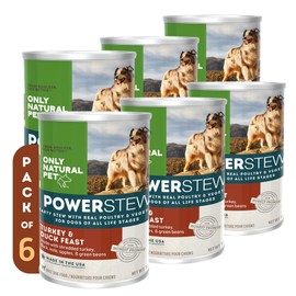 Only Natural Pet PowerStew Turkey & Duck Feast Wet Dog Food – Legume and Grain-Free with Savory Broth & Vegetables, Balanced for All Breeds and Ages, 12.5 oz Cans, Pack of 6