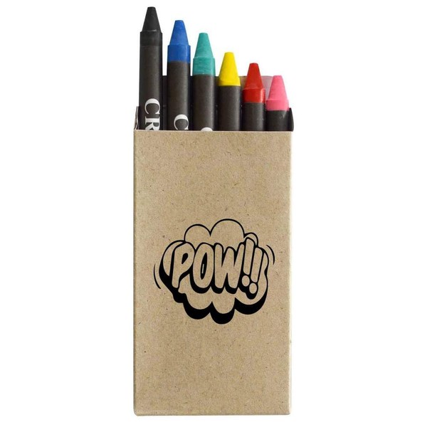 'Pow Comic Style Action Bubble' Coloured Crayon Set (CY00028432)