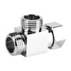 Brass Chrome 3-Way Diverter 1/2" T-Shape Hose Fitting Tee Adapter
