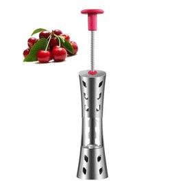Cherry Pitter Remover Tool with Cup Pad, Cherries Corer, 304 Stainless Steel Cherry Stoner Pit Deseeder Tool. Durable, Easy to Use
