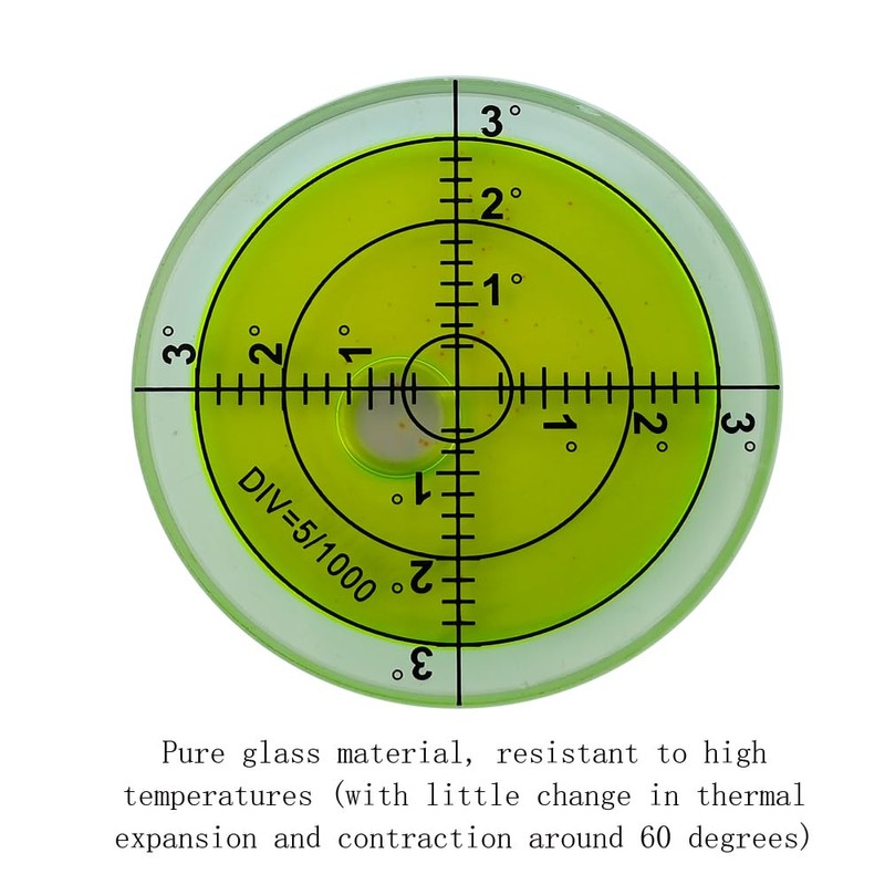60mm Pure Glass Universal Horizontal Bubble Level Instrument Level Bubble