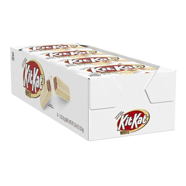 KIT KAT White Creme Wafer Candy, Bulk Individually Wrapped, 1.5 oz Bars (24 Count)