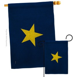 Republic of Texas (1836–1839) Garden House Flag - Set Americana US Historic July Memorial Veteran Independence United State American - Banner Small Yard Gift Double-Sided Made in USA 28 X 40