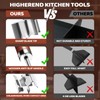 Stainless Steel Meat Chopper Masher, 6 Blade Ground Beef Chopper