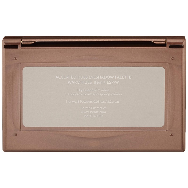 Sorme Cosmetics Collection Eyeshadow Palette, Warm Hues, 0.64 Ounce