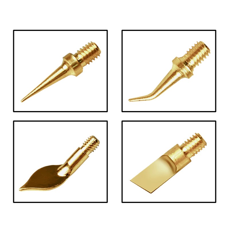 9 Pack Heat Insert Nut Iron Tips Kit with Adapter,
