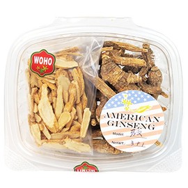 Woho Family Pack 171 American Ginseng Assorted Root 3oz +Free American Ginseng Slice Small 1oz