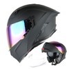 1Storm Motorcycle Modular Flip up Dual Visor Helmet Street Bike