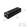 Plugable USB Hub with Ethernet, 3 Port USB 3.0 Bus