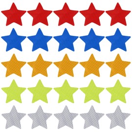 PATIKIL Reflective Stickers, 30 Pack Night High Visibility Waterproof Warning Safety Sticker Outdoor Reflectors for Bikes Motorcycles Helmets Mailboxes, 3 Colors(Star)