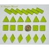 CHICSHIS 4 Shapes Large Transparent Mosaic Tiles for Mosaic Crafts,