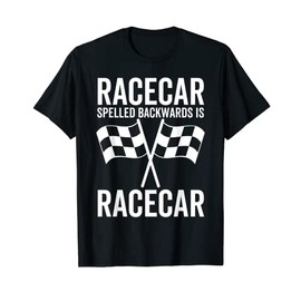 Racecar Spelled Backwards Race Track Pit Crew Racing Team T-Shirt