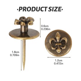 Push Pin Hangers, 20pcs Double Headed Picture Hangers Nails Small Head Hanging Nails Picture Photo Hanging Hook Pins Decorative Nail Hook Hangers for Home Office School (Bronze)