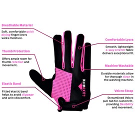 LuxoBike Guantes de ciclismo para bicicleta de montaña, guantes de ciclismo para mujeres y hombres, bicicleta de carretera – Almohadilla transpirable antideslizante absorbente de golpes – guante de reconocimiento táctil de dedo completo