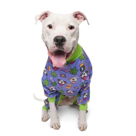 Pittie Clothing Pit Bull Dog Pajamas – Full Coverage Dog Onesie, Soft Pajama Outfit for Medium, Large, XL & XXL Breeds