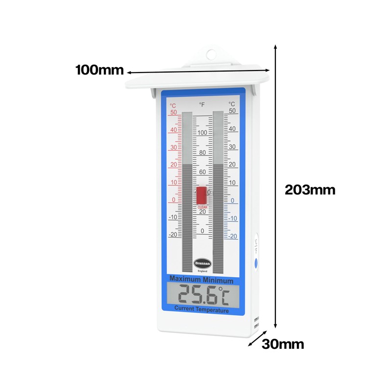 Digital Greenhouse Thermometer - Max Min Thermometer for Greenhouse or