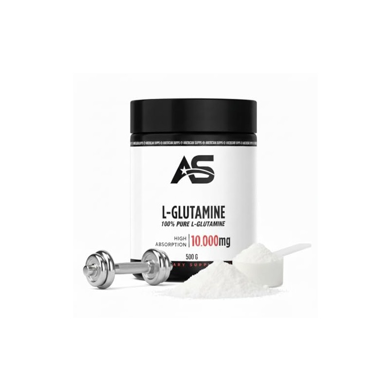 Premium Glutamine Powder [500g] - Pure - Tasteless + Additive-Free