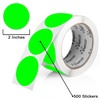 Perco Fluorescent Green 2-Inch Round Circle Dot Sticker Labels with