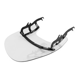 CHIFUN 15" Shorty Clear Windshield Windscreen Airflow Wind Deflector Replacement for Harley Fat Boy FLFB FLFBS 2018-2023 Motorcycle Accessories(Black Clamp)