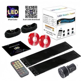 Devil Eyes Programmable LED Display – Flexible Car LED Sign with Wireless APP Control, Custom Animations, Perfect for Windows of Cars & Small to Medium Trucks, Ideal for Personalization & Springtok Events. - Colour: 2PCS (14.6''*3.6'')