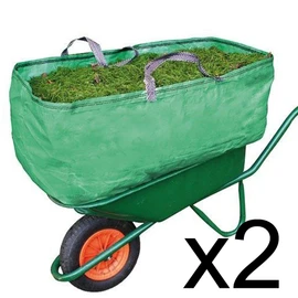 SPARES2GO Garden & Farm Wheelbarrow Carrier Bag Heavy Duty Capacity Increase (270 Litre, Pack of 2)
