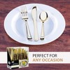 Gold Plastic Silverware Set, 160 Count, Extra Heavy Duty Flatware,