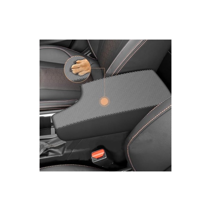 AOMSAZTO Armrest Covers for 2018-2023 Subaru Crosstrek Carbon Fiber
