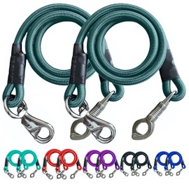 Majestic Ally Pack of 2, Bungee Trailer Tie for Horse Haulage with Panic Snap and Bull Snap