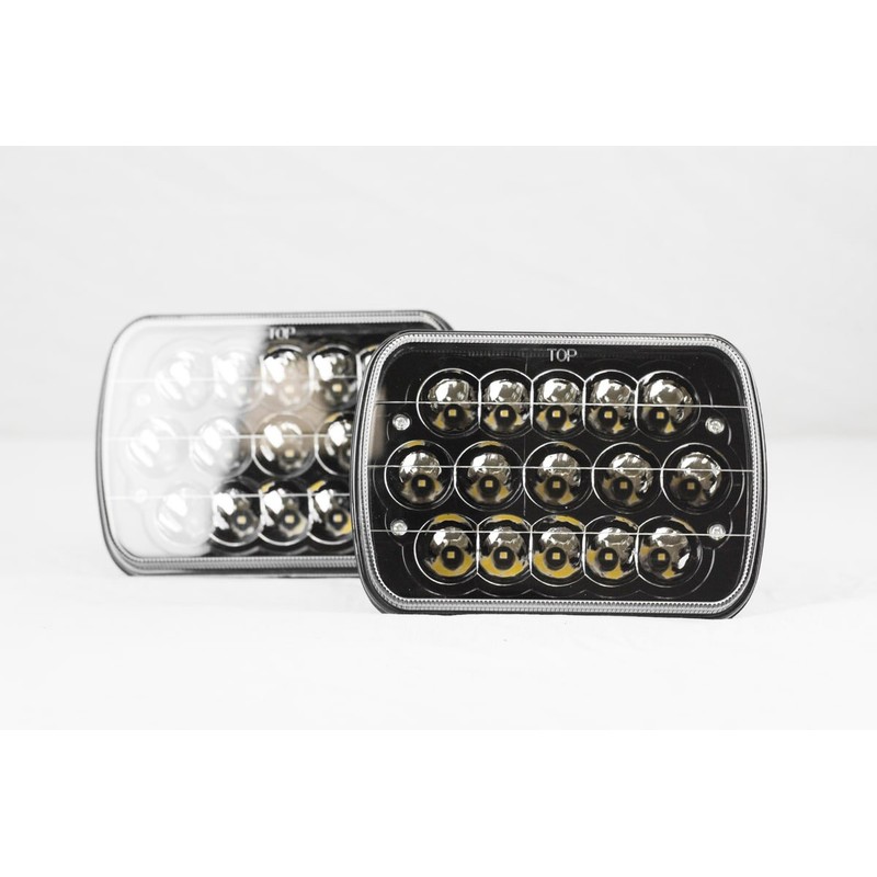 V-Spec 2 pc LED 7x6 Premium Headlight Conversions Black H6014/H6052/H6054