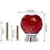 ANJUU 12 Pcs 30mm Round Shape Crystal Glass Cabinet Knobs
