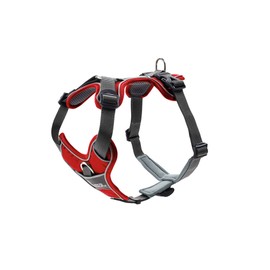 HUNTER Divo Dog Harness, L, 72–100 cm, Red/Grey
