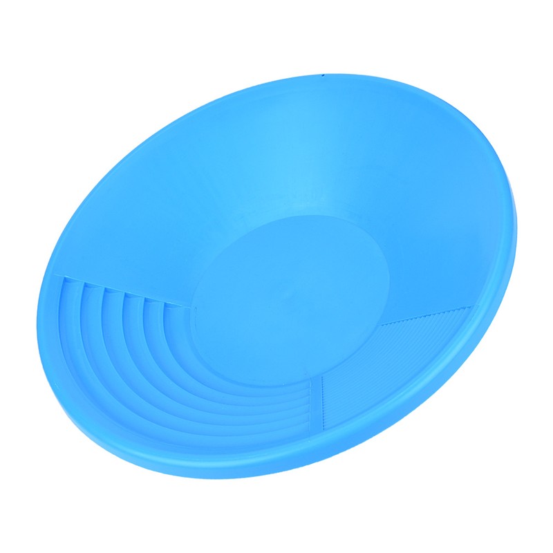 Plastic Blue Gold Pan with Dual Riffles Gold Washing Tool