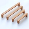 KOVNISE 2 PCS Cabinet Pulls Solid Wood Pulls Beech Original
